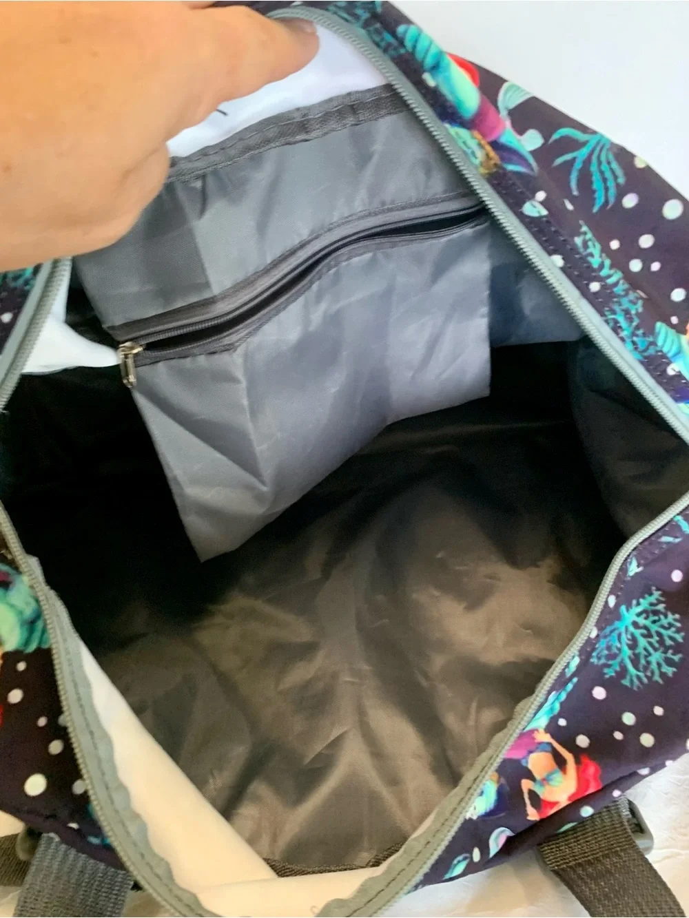 Disney little mermaid18” duffel bag with zipper